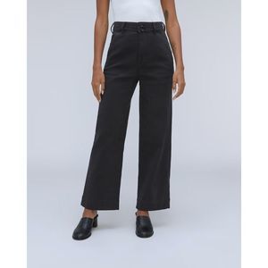 Everlane The Organic Wide-Leg Pant Black Size 10 NWT